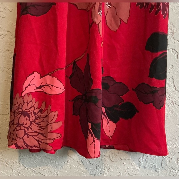 Liz Claiborne Red Floral Sleeveless A-Line Knee Length Dress (NWT) - Picture 8 of 10